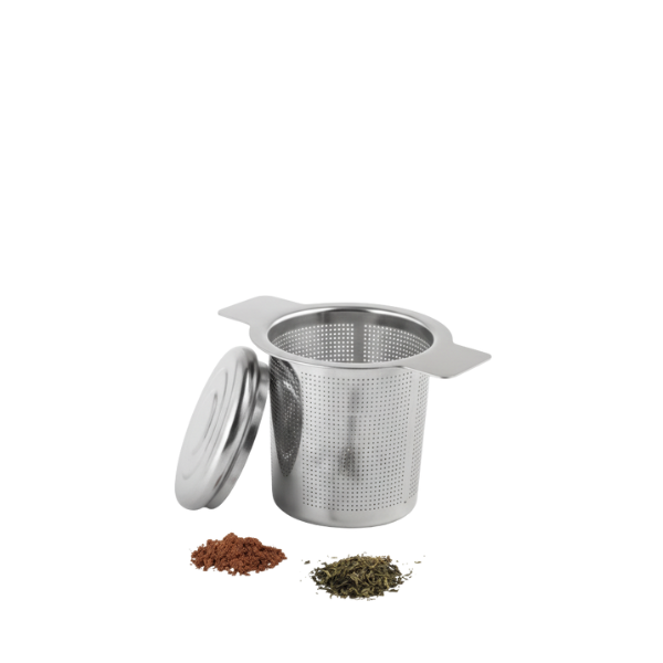 TuoTu Thee-infuser, 304 roestvrijstalen theezeef met deksel TuoTu Thee-infuser, 304 roestvrijstalen theezeef met deksel
