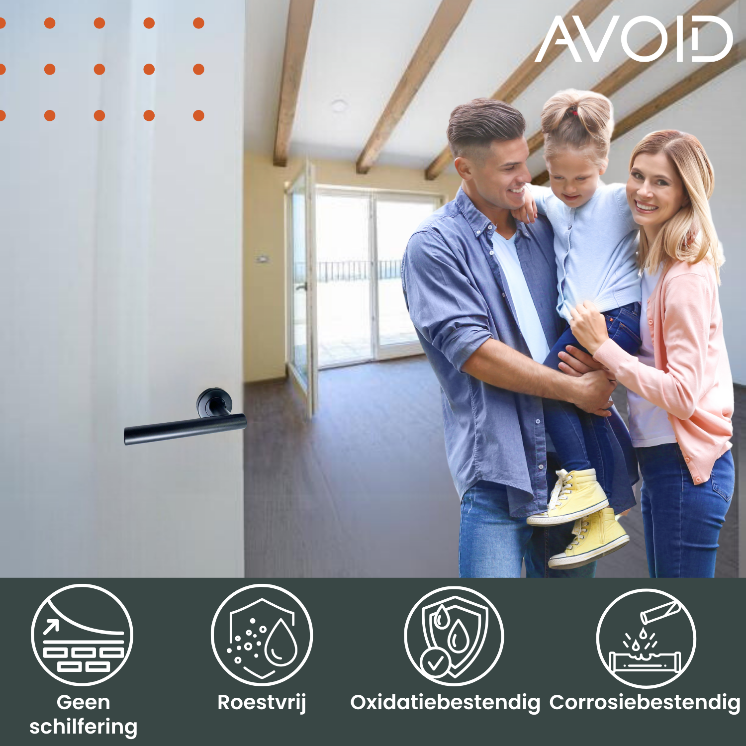 AVOID® - Deurklink Zwart - Avoid AVOID® - Deurklink Zwart - Avoid