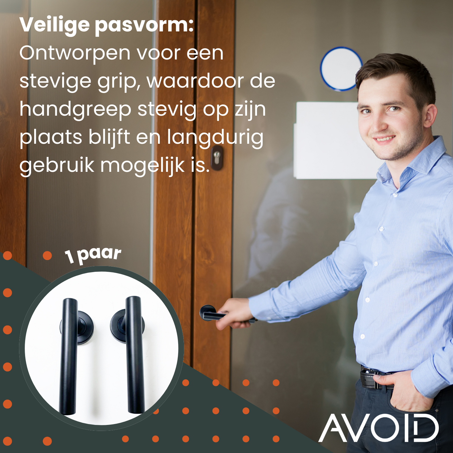 AVOID® - Deurklink Zwart - Avoid AVOID® - Deurklink Zwart - Avoid