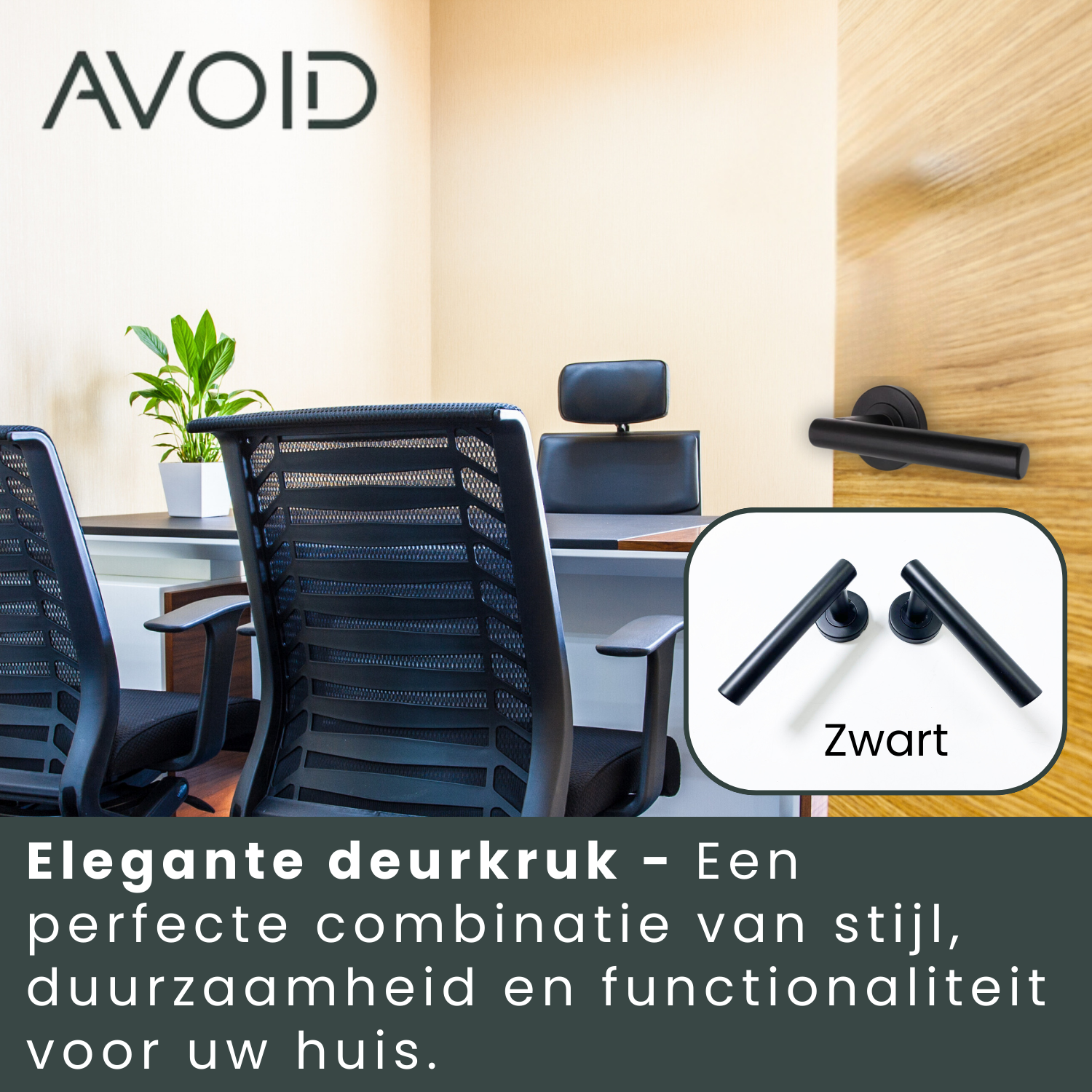 AVOID® - Deurklink Zwart - Avoid AVOID® - Deurklink Zwart - Avoid