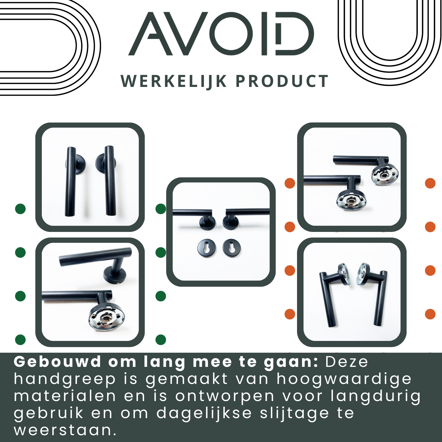 AVOID® - Deurklink Zwart - Avoid AVOID® - Deurklink Zwart - Avoid