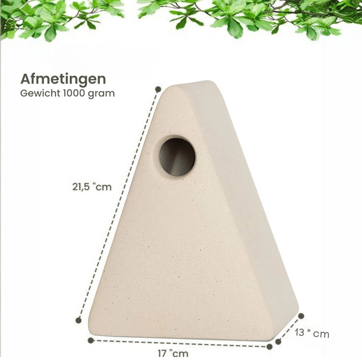 Singing Friend - Hello Nina - Handgemaakt Keramisch Vogelnestkastje - Verkrijgbaar in Beige of Grijs - Avoid Singing Friend - Hello Nina - Handgemaakt Keramisch Vogelnestkastje - Verkrijgbaar in Beige of Grijs - Avoid