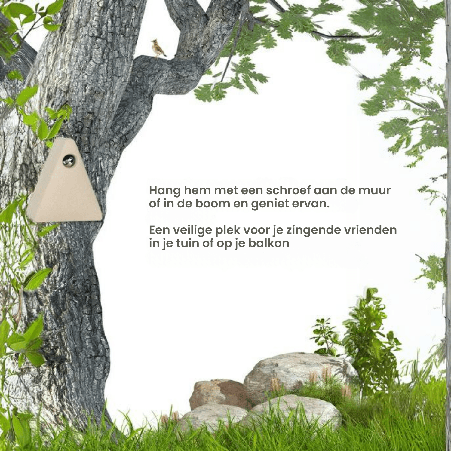 Singing Friend - Hello Nina - Handgemaakt Keramisch Vogelnestkastje - Verkrijgbaar in Beige of Grijs - Avoid Singing Friend - Hello Nina - Handgemaakt Keramisch Vogelnestkastje - Verkrijgbaar in Beige of Grijs - Avoid