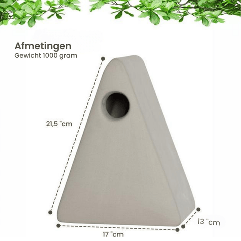 Singing Friend - Hello Nina - Handgemaakt Keramisch Vogelnestkastje - Verkrijgbaar in Beige of Grijs - Avoid Singing Friend - Hello Nina - Handgemaakt Keramisch Vogelnestkastje - Verkrijgbaar in Beige of Grijs - Avoid