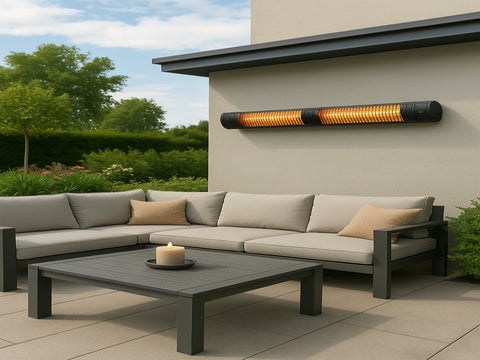 AVOID | Infrarood Wandheater T17-GR30B – 3000W Elektrische Terrasverwarmer met Afstandsbediening & WiFi | 9 Warmtestanden | Timerfunctie tot 24 uur | Voor Binnen & Buiten