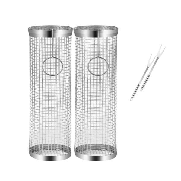 AVOID® - Grillmand BBQ - Set Van 2 - Verkrijgbaar in 2 Maten