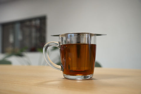 Thee Theezeef – 2 stuks – RVS Theefilter met Handvat en Lekplaatje – Thee Filter voor Losse Thee