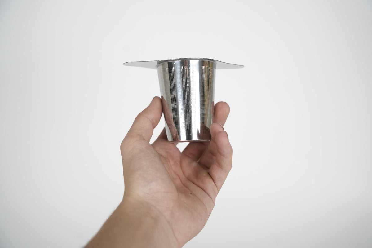 Thee Theezeef – 2 stuks – RVS Theefilter met Handvat en Lekplaatje – Thee Filter voor Losse Thee