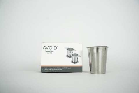 Thee Theezeef – 2 stuks – RVS Theefilter met Handvat en Lekplaatje – Thee Filter voor Losse Thee