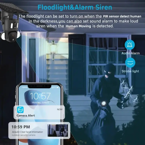AVOID – Beveiliging Camera Zwart – 2,8mm Lens – Draadloos Buiten - Avoid