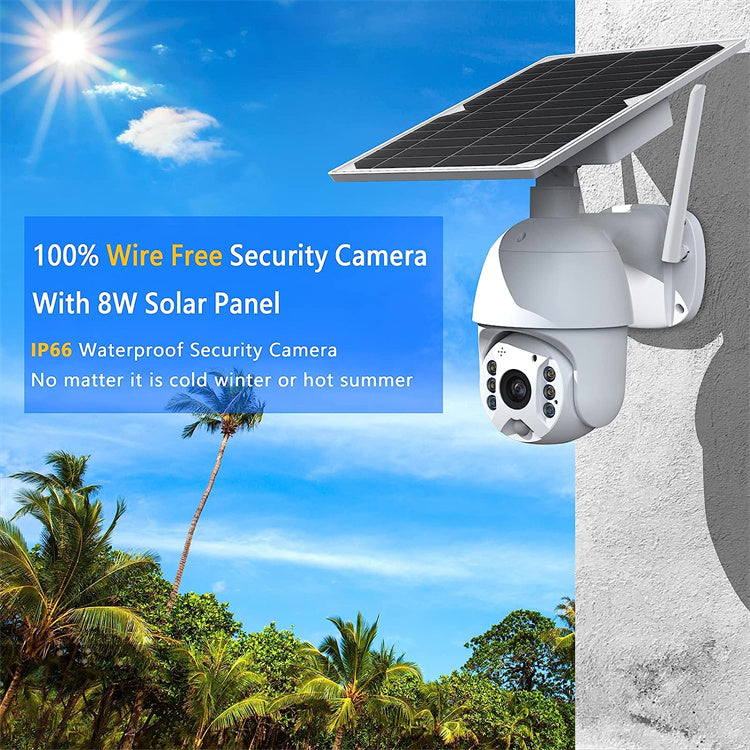 AVOID Beveiligingscamera – Draadloos Buiten – 4MP HD – PTZ – Zonne-energie – Weerbestendig - Avoid