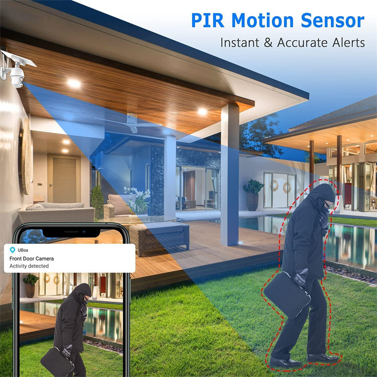 AVOID Beveiligingscamera – Draadloos Buiten – 4MP HD – PTZ – Zonne-energie – Weerbestendig - Avoid