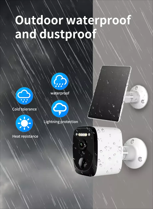 AVOID Beveiligingscamera – Draadloos Buiten – 4MP HD – Zonne-energie – Weerbestendig – Nachtzicht - Avoid