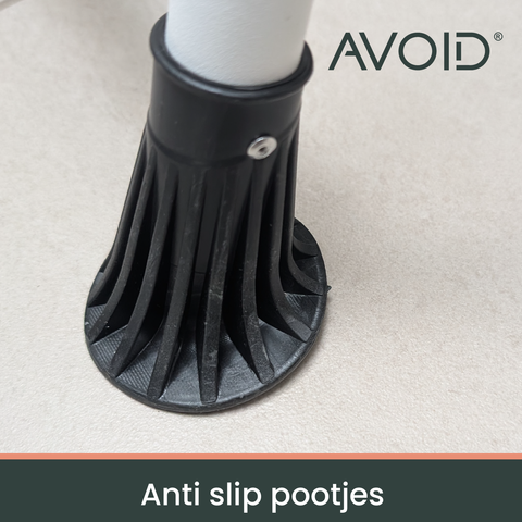 AVOID Huishoudtrap – Keukentrap Opstapkrukje – Inklapbare Trapladder – Wit – Veilig & Stabiel - Avoid