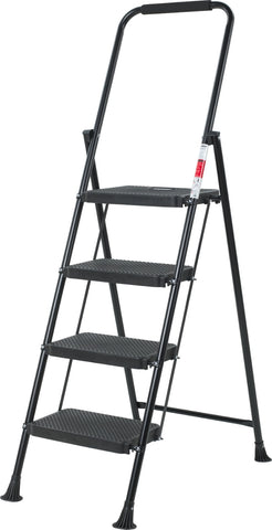 AVOID Huishoudtrap – Keukentrap Opstapkrukje – Inklapbare Trapladder – Zwart – Veilig & Stabiel - Avoid