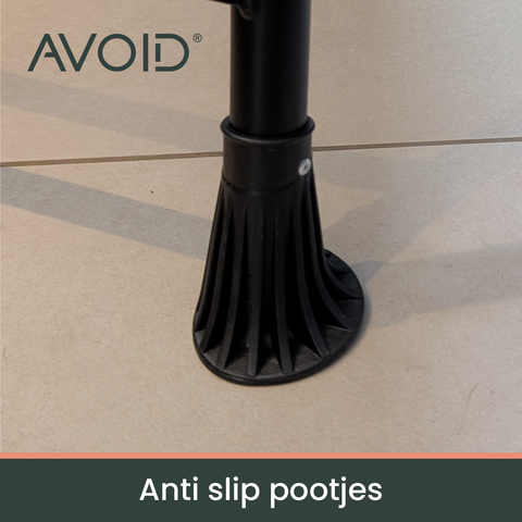 AVOID Huishoudtrap – Keukentrap Opstapkrukje – Inklapbare Trapladder – Zwart – Veilig & Stabiel - Avoid