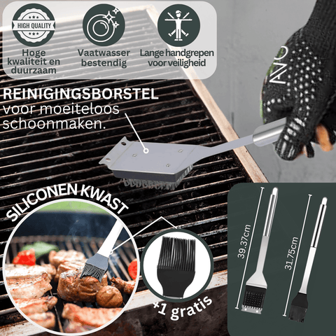 AVOID® - 28-delige Roestvrijstalen BBQ Gereedschapset - Avoid