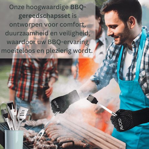 AVOID® - 28-delige Roestvrijstalen BBQ Gereedschapset - Avoid