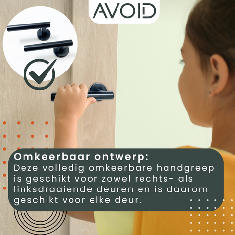 AVOID® - Deurklink Zwart - Avoid