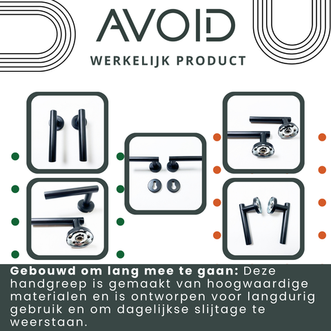 AVOID® - Deurklink Zwart - Avoid