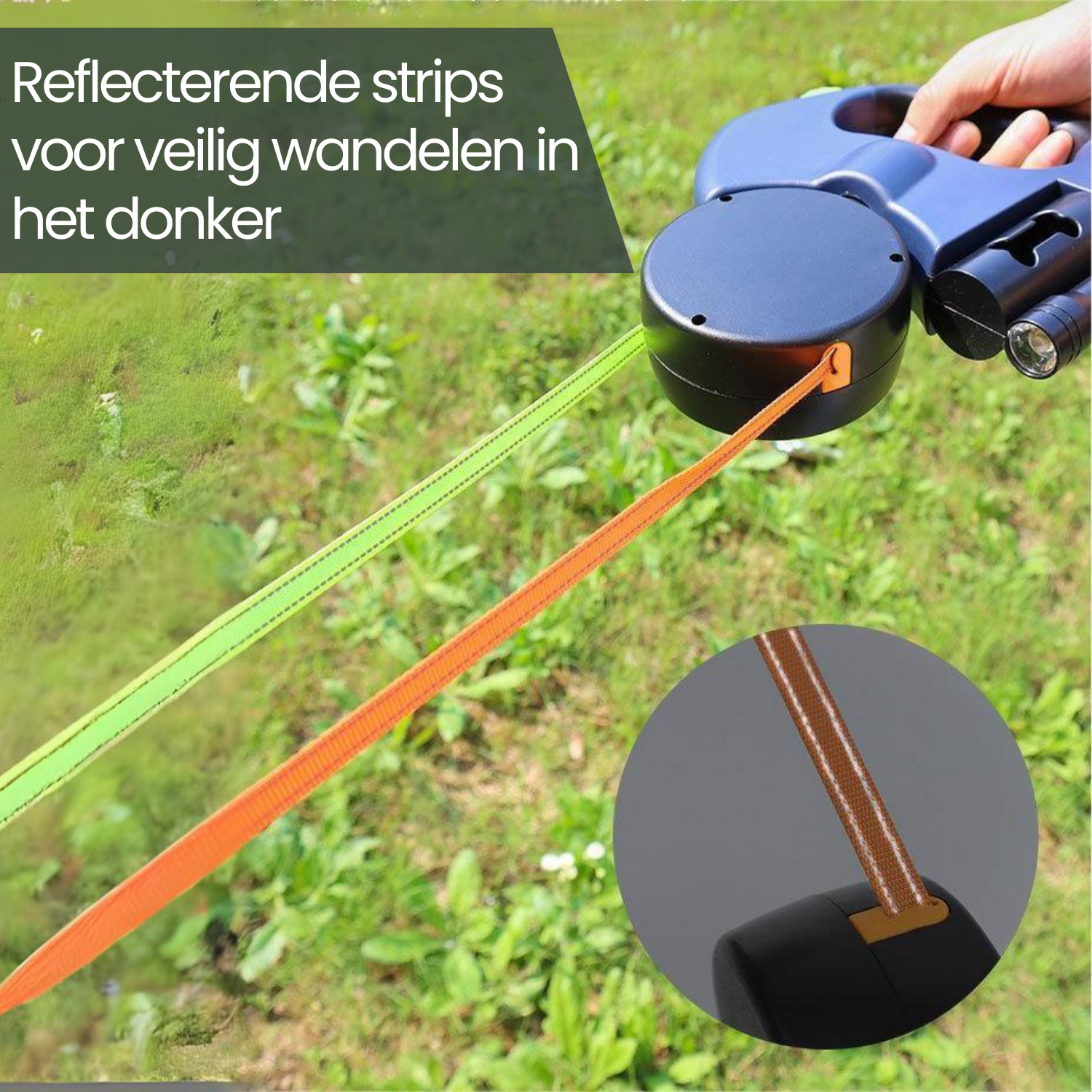 AVOID® Dubbele Hondenriem 3 Meter - met Verlichting en Poepzakjeshouder - Reflecterende Rollijn - 360° Draaifunctie - Avoid