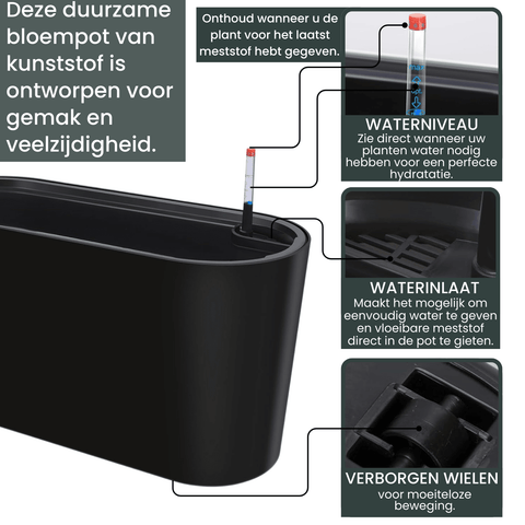 AVOID® - Slimme Bloempot - Met Wielen- Oslo Collectie - XL - Avoid