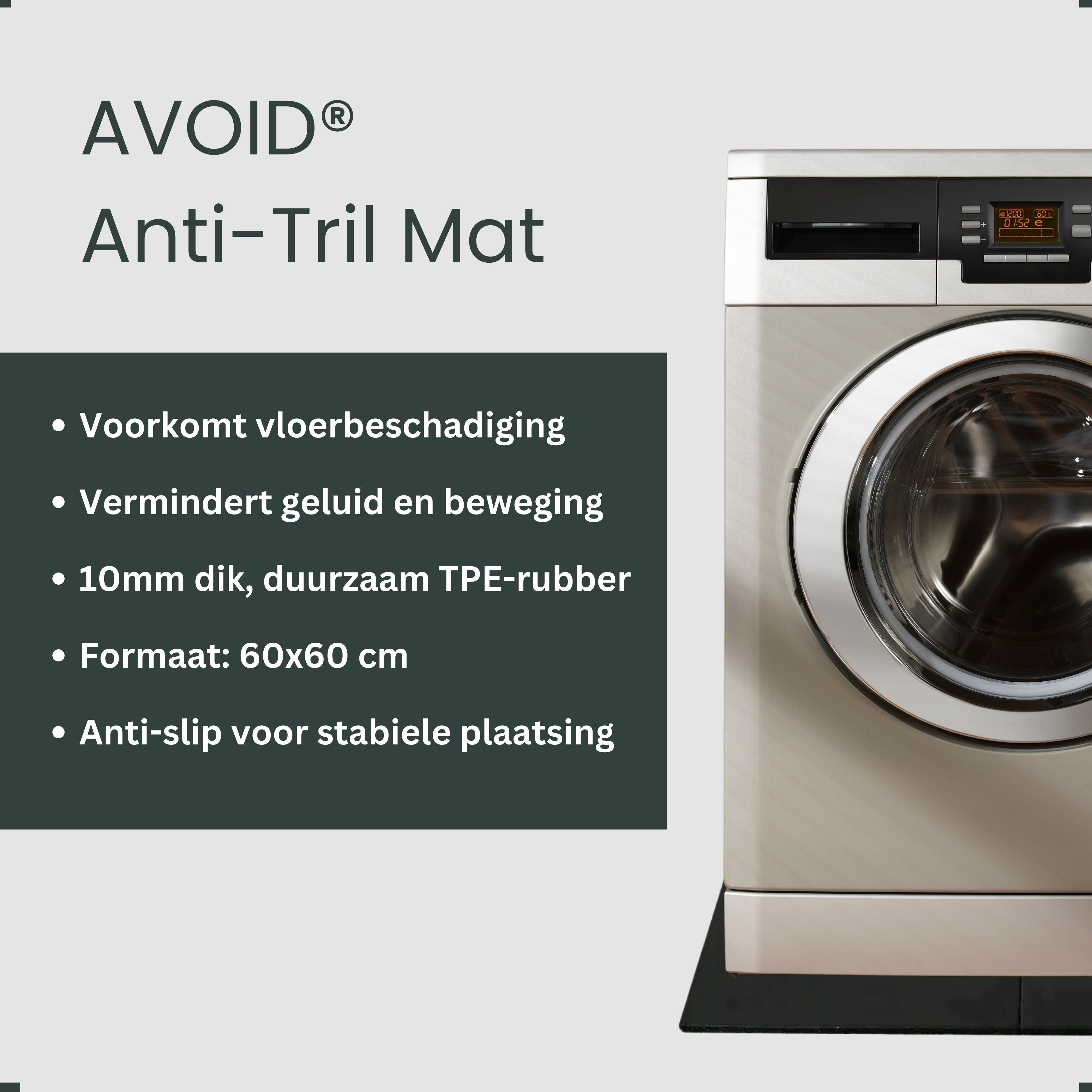 AVOID® - Wasmachine en Droger Anti-Tril mat - Avoid