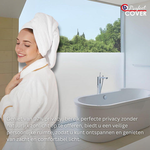 Perfect Cover Anti-inkijk Melkglas Raamfolie - Incl. Gratis Rakel en Mesje - Verkrijgbaar in 12 Maten - Avoid