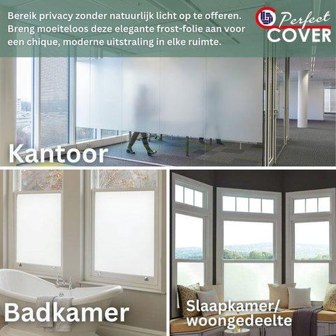 Perfect Cover Anti-inkijk Melkglas Raamfolie - Incl. Gratis Rakel en Mesje - Verkrijgbaar in 12 Maten - Avoid