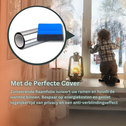 Perfect Cover Isolerende Spiegel Raamfolie - Incl. Gratis Rakel en Mesje - Verkrijgbaar in 12 Maten - Avoid