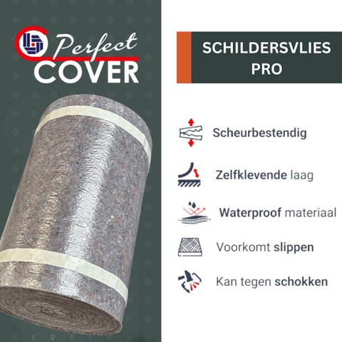 Perfect Cover® Stucloper Vilt - Zelfklevend Schildersvlies Pro - 0.33M x 25M - Avoid