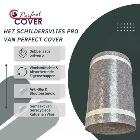 Perfect Cover® Stucloper Vilt - Zelfklevend Schildersvlies Pro - 0.33M x 25M - Avoid