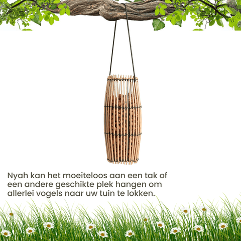Singing Friend - Hello Nyah - 100% Duurzaam Vogelvoedersilo - Voor Vetbollen En Pinda's - Avoid