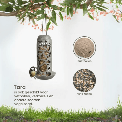 Singing Friend - Hello Tara - 100% Gerecycled Plastic Vogelvoederhuisje - Inclusief Glazen Fles - Avoid