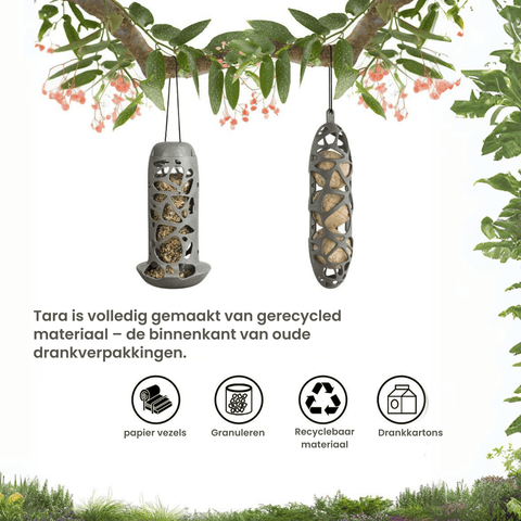 Singing Friend - Hello Tara - 100% Gerecycled Plastic Vogelvoederhuisje - Voor Vetbollen En Vetrollen - Avoid